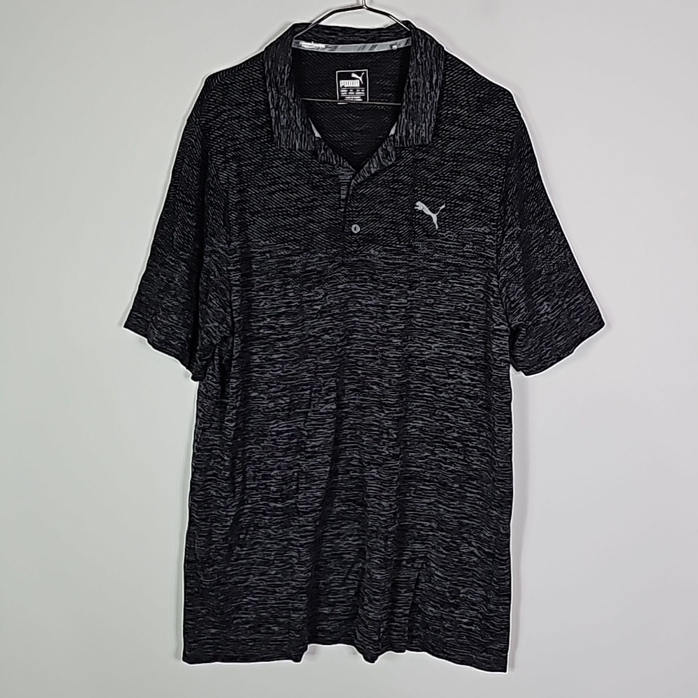 Puma XL black and gray short sleeve polo